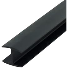 Outwater Plastic H Channel Fits Material 1/2 Inch Thick Black Styrene Divider Moulding 46 Inch Length Pack of 2