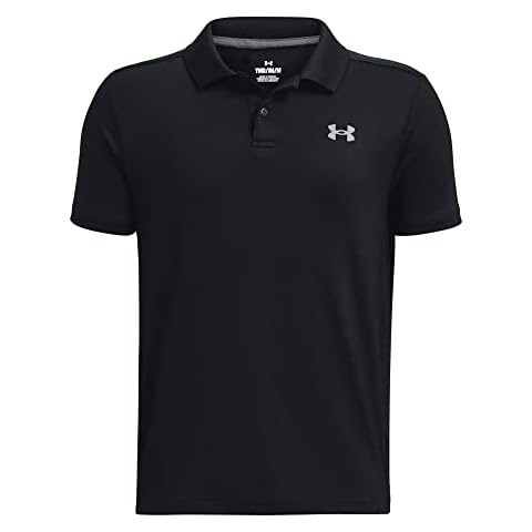 Under Armour Black/Grey Kids Polo Shirt Cover