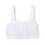 MODJEANS Mädchen Bustier, Baumwolle – Größe 128, Weiß – Sport BH Mädchen, Unterwäsche Basic, Bequem & Pflegeleicht