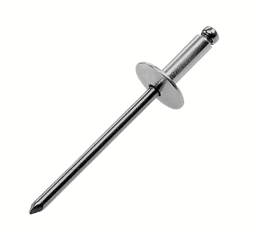 DOJA Industrial | Remaches Ciegos Ø4,8*18mm | Pack 200 | Remaches Aluminio de Cabeza Ancha | para Unir Todo Tipo de Materiales en Metal | Ideales para Matricula, Remachadora Neumatica, Caja Metal...