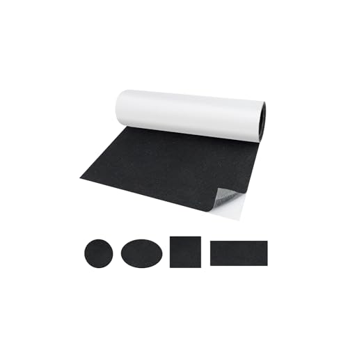 RAKUTEFieltro Autoadhesivo 40x200cm, Adhesivo Negro Antideslizante para Manualidades, Moqueta y Muebles