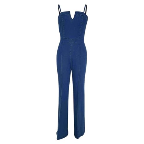 Combinaison pantalon femme été manches courtes casual fluide | Jumpsuit élégant couleur unie A104