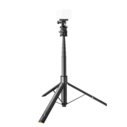 Monopode extensible de 62,99" et trépied pour caméra d'action et téléphone portable léger
