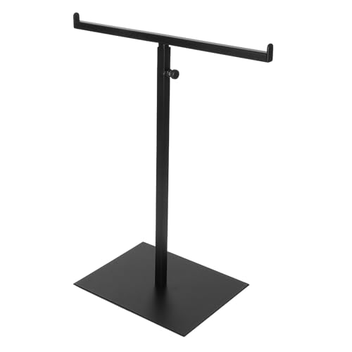 BESPORTBLE Porte-Serviettes Réglable de T 58 CM Support sur Pied Noir Laqué Barre Télescopique Extensible pour Salle de Bain Cuisine Étagère Pratique pour Serviettes de Main et Torchons