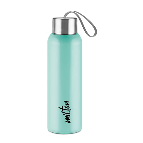 Image of Milton Halo 600 Steel Thermoware, Inner Steel, PU Insulated, Leak Proof Water Bottle for School Kids, Office, Gym, Easy to Carry Strap, 500 ml, Aqua Green