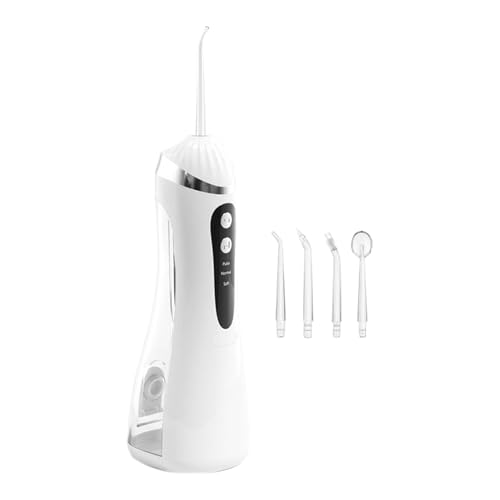 Krmoau Hydropulseur Dentaire - Outil d'Irrigation Buccal Rechargeable 200 ml - Nettoyeur Dentaire Irrigateur - Pour Appareil, Maison, Voyage et Salle de Bain