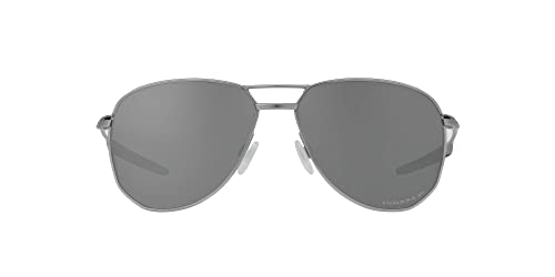 Oakley Mens OO6050 Contrail TI Aviator Sunglasses, Satin Chrome/Prizm Black