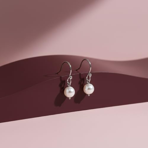 Image of Sechi 925 Sterling Silver Free Water Pearl Dangle French Wire Earrings Women and Girls | Drop Ear- Ring | Ethnic Style | 6 Month Warranty
