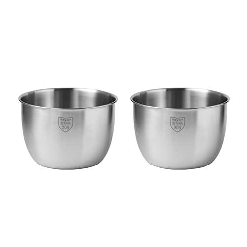 2 tazones de mezcla de acero inoxidable 304 de 2800 ml miniatura 1