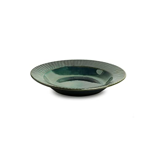 Image of ExclusiveLane Ceramic Dinner Plates for Dinner | 'Coral Reef' Hand Glazed Studio Pottery Dining Plates Serving Plates for Dining Table (Set of 1, Dishwasher & Microwave Safe)