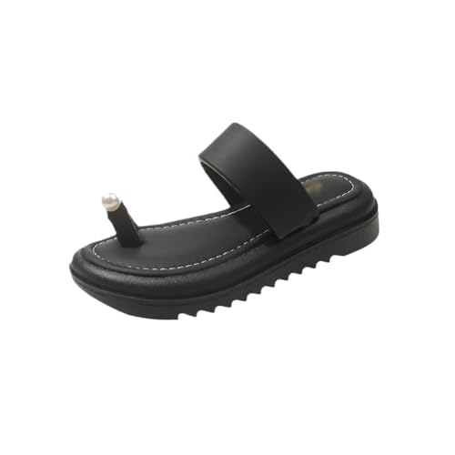 Women's Toe Flip Flops Sandals Increased Height Lightweight and Toe Wrapped Women's Shoes(37)