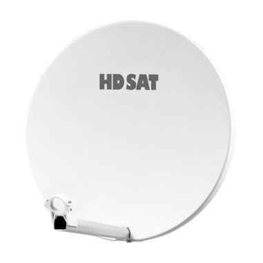 Pack - Parabola satellitare in fibra composita, 60 cm + LNB singolo + Vega 3 ricevitore TV satellitare Full HD + scheda