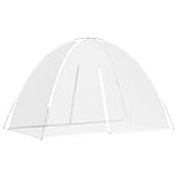 vidaXL Zanzariera Mongolia con Porte 220 Rete Bianco 200x120x130 cm