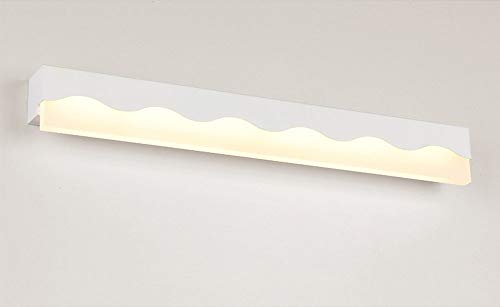 Applique miroir LED 100cm en acrylique et métal noir pour salle de bain