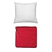 Cojines Sofa con Relleno Incluido Pack de Cojin + Funda de 45x45 en Color Rojo / Cojines Decorativos para Sofa , Cama , Salon / Fundas de Terciopelo Elegantes para la decoración del hogar