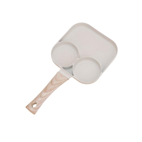 MoSundi Sartén antiadherente para tortilla de 3 tazas con dos para zonas de huevos y espacio rectangular, compatible con cocinas de inducción eléctrica de gas, 34,5 x 17,5 cm, sartén de desayuno