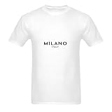 PURRINI Milano Italy Print Mens T-Shirts Short Sleeve Tees Regular Crew Neck Shirt Multi-Functional Cotton Tops T-Shirt