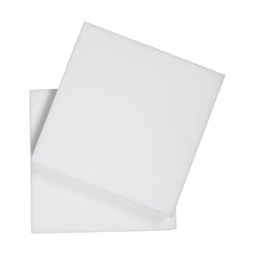 Gadpiparty 2 cojines de sofá de alta densidad, tapizado cuadrado blanco, cojín de espuma de alta densidad para asientos y sillas de comedor para proyectos de cosplay y uso en la oficina