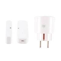 Gorise Kabelloses Abluftsteuerungssystem Mit Magnetischem Fenstersensor Und Funksteckdose 3600W Sicherheitsschalter-Set Für Dunstabzugshauben Kamine Und Garagenbeleuchtung 30-200m