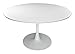 Tavolo tulip rotondo Ø120 cm, tavolo da pranzo tondo bianco mod. Omar
