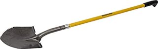 Roughneck ROU68044 Long Handled Serrated Edge Shovel,Yellow & Black,1460mm/57½"