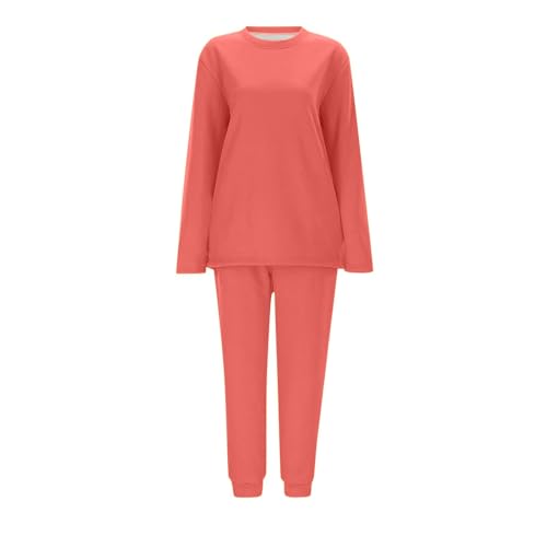 Ensemble pyjama doublé chaud avec sweat et pantalon ample d'hiver - 3