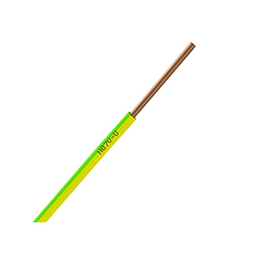 Nexans - Bobine de fil électrique de section 2,5mm Vert Jaune. Longueur 100 mètres [ H07V-U PASSEO 1 ]
