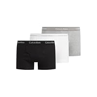 Calvin Klein Trunk 3pk Bañadores Ajustados para Hombre, Negro, Gris Jaspeado, Blanco, S/M