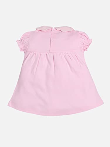 Image of Baby GO Cotton Baby Girls Frock Dress with Bow | Full Sleeve Casual Dress | Checked Winter Wear Princess Skirt Outfit for New Born Baby Girls