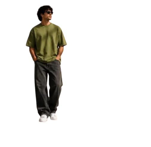 Men's 100% Cotton Oversized T-Shirt | Premium Casual Crew Neck Half Sleeve Tee | Relaxed Fit | Soft & Breathable Everyday Wear-picture-18