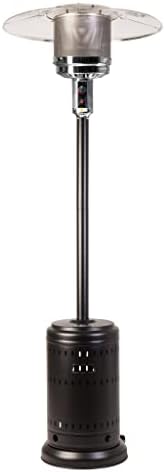 Fire Sense 62785 All Seasons Patio Heater with Wheels 46,000 BTU Output Electronic Ignition System Portable Outdoor Propane Heater Commercial Series Patio Heater - Espresso