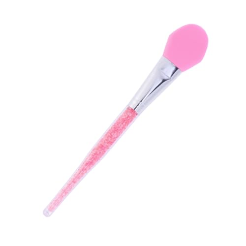 Healeved 1pc Silicone Face Mask Brush Rhinestones Makeup Applicator for Women Pink Beauty Tool