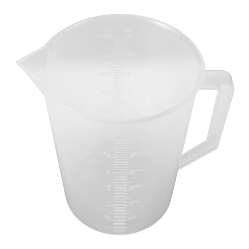 BESPORTBLE - BESPORTBLE Plastic Measuring Beaker Cup 3000ml Thickened Wide Mouth Graduated Laboratory Flask Sturdy for Liquid Measurement Kitchen and Scientific Experiments