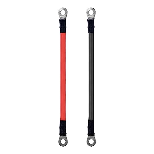 Cable inversor batería 4 AWG 80cm con terminal M8 para arranque de coche y UPS