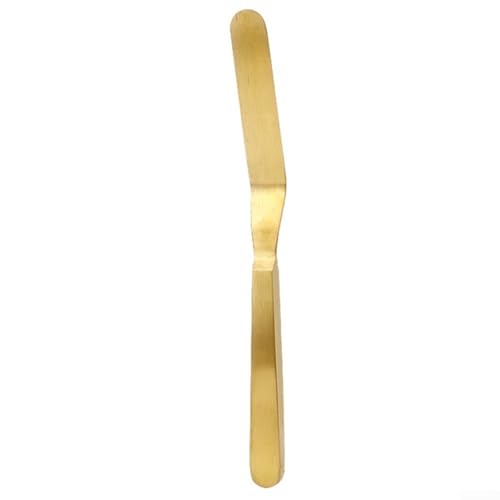 BlesConi Spatule à glaçage de gâteau en acier inoxydable, spatule décalée de 20,3 cm avec lame flexible pour pâtisserie et décoration (doré)