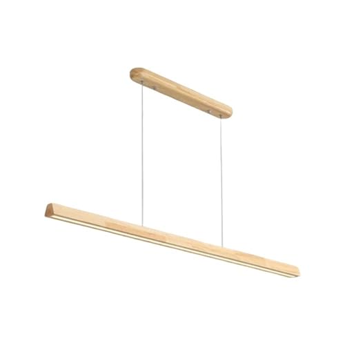 Lámpara colgante lineal de madera LED 32W con pantalla acrílica para comedor