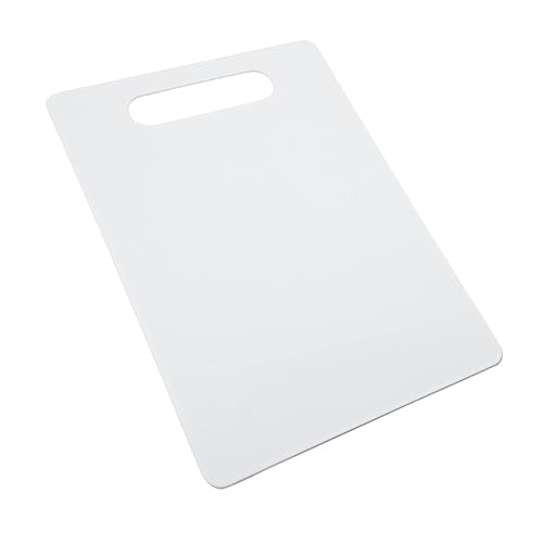 LckCryspho キッチン用プラスチックまな板 ? 滑り止め設計で肉や野菜・果物の切り分けに便利、吊り下げ穴付きで収納簡単