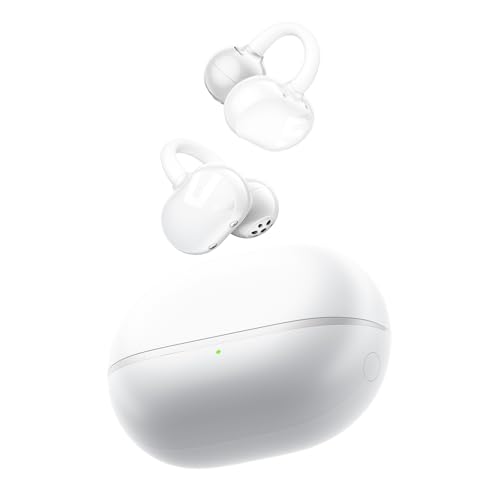 SoundPEATS POP Clip Open Ear Earbuds, Bluetooth 5.4 Clip-On Headphones, Lightweight Comfort, AI Call Noise Cancellation with Dual Mics, IPX5 Waterproof Wireless Earbuds, 30H Playtime, App Co