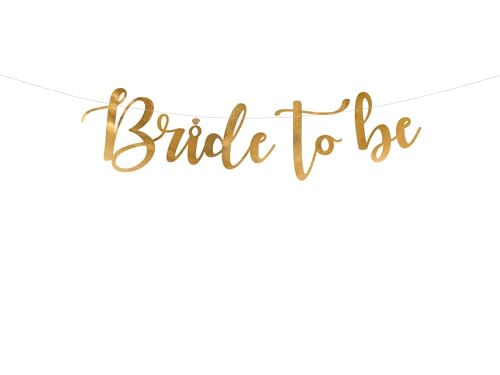 PartyDeco Banner Bride to be Gold | 80 x 19 cm