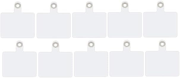 Universal Phone Charm Tether Patch with Metal Ring | 10 PCS Transparent Tabs