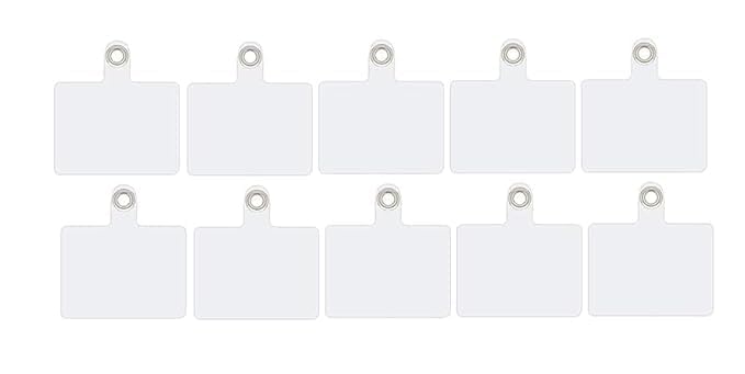 Universal Phone Charm Tether Patch with Metal Ring | 10 PCS Transparent Tabs-image-44