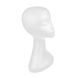 PLAFOPE Female Mannequin Head Display Model Lightweight for Wigs Hats Scarves for Professional Presentations Long Neck Design
