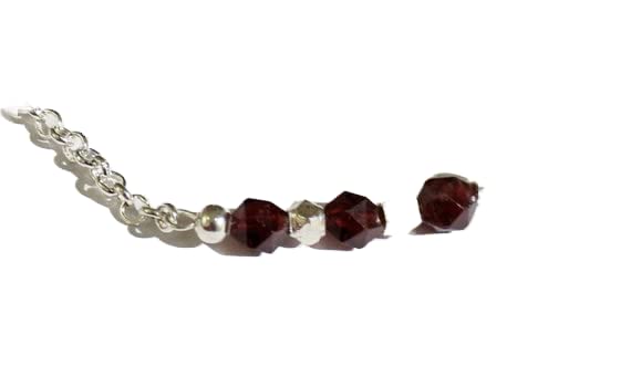 Grenat perles facettées LKBEADS bracelet haut de gamme 7 pouces