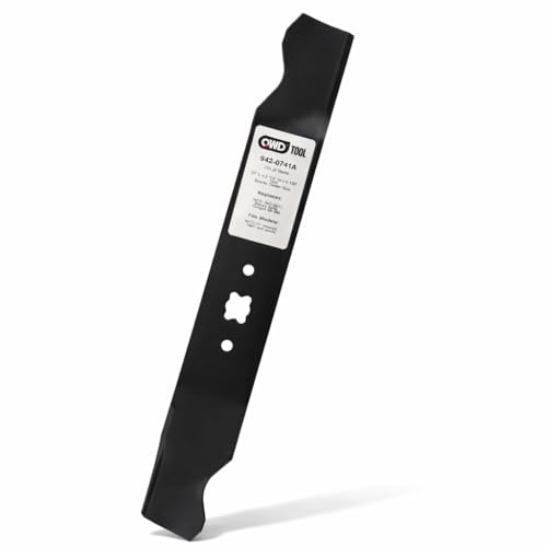 QWD 942-0741A Mulching Lawn Mower Blade, 21 Inch Mower Blade Replacement for Troy-Bilt MTD Cub Cadet Craftsman, Replaces 742-0741A 742-0741 742-04100, Bow Tie Center Hole, 1 Pack
