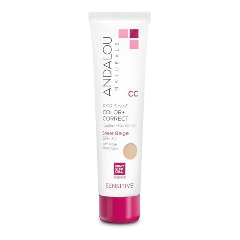 Andalou Naturals 1000 Roses CC Color + Correct with SPF 30 Ounces Cover