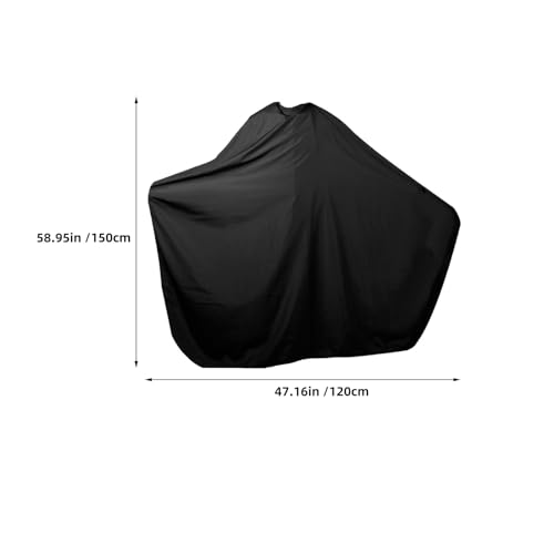 3 capas para salón de peluquería 120x150 cm ajustables negras miniatura 2