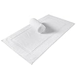 Luxury Hotel and Spa 100% Turkish Cotton Banded Panel Bath Mat Set 900gsm! 20