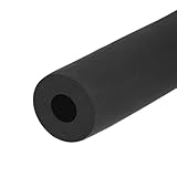 M METERXITY Rohrisolierung aus Schaumstoff, 25mm Innendurchmesser x 20mm Dicke x 2m Länge, Hohlrohrmantel für AC-Anlagen/Gitarrenständer/Fitnessgeräte-Griffe [Schwarz]