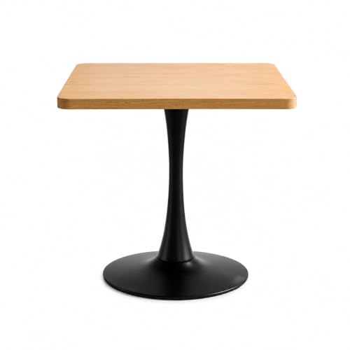 24" Small Square Tulip Dining Table for 2, Mid Century Modern Bistro Table
