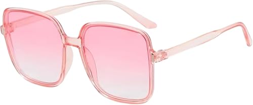 Gafas de sol para mujer con marco maxi cuadrado y lentes claras de gran amplitud visual